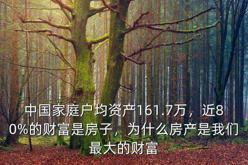 中國(guó)家庭戶均資產(chǎn)161.7萬(wàn)，近80%的財(cái)富是房子，為什么房產(chǎn)是我們最大的財(cái)富