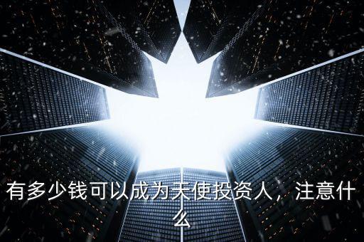天使投資多少錢,天使投資的資金從哪來(lái)的