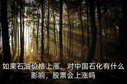 如果石油價格上漲，對中國石化有什么影響，股票會上漲嗎