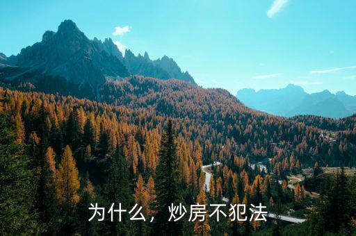 為什么，炒房不犯法