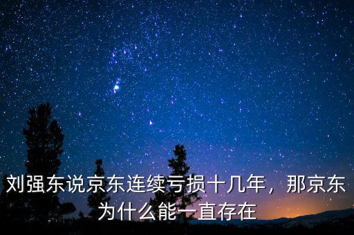 劉強(qiáng)東說(shuō)京東連續(xù)虧損十幾年，那京東為什么能一直存在