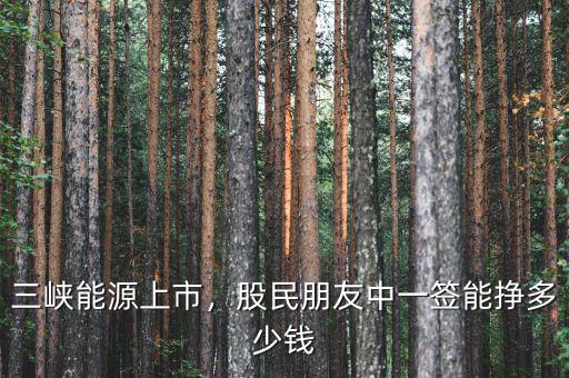 三峽能源上市，股民朋友中一簽能掙多少錢