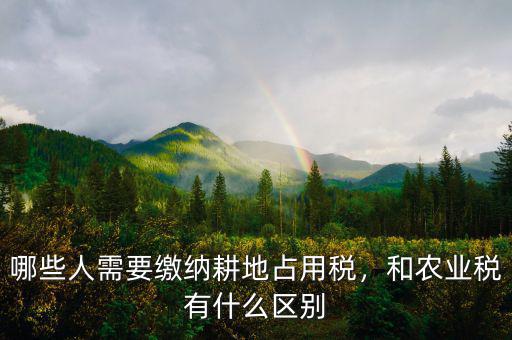 哪些人需要繳納耕地占用稅，和農業(yè)稅有什么區(qū)別