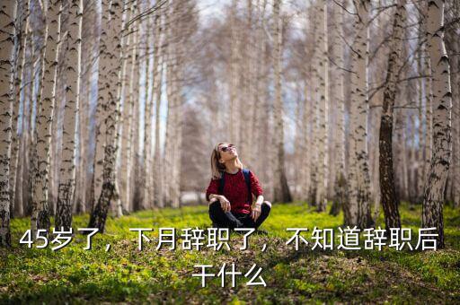45歲了，下月辭職了，不知道辭職后干什么