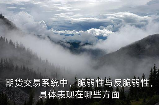 期貨交易系統(tǒng)中，脆弱性與反脆弱性，具體表現(xiàn)在哪些方面