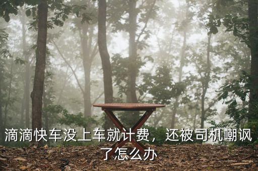 滴滴快車(chē)沒(méi)上車(chē)就計(jì)費(fèi)，還被司機(jī)嘲諷了怎么辦