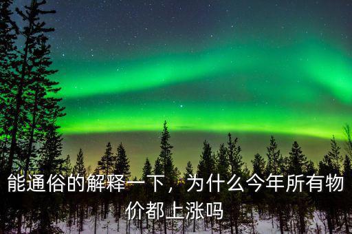 能通俗的解釋一下，為什么今年所有物價(jià)都上漲嗎