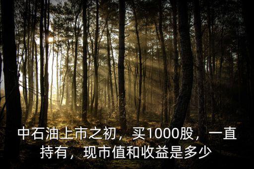 中石油上市之初，買1000股，一直持有，現(xiàn)市值和收益是多少