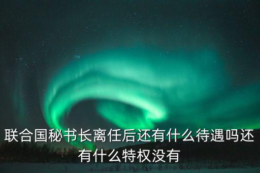 聯(lián)合國秘書長(zhǎng)什么級(jí)別,還有什么特權(quán)沒有