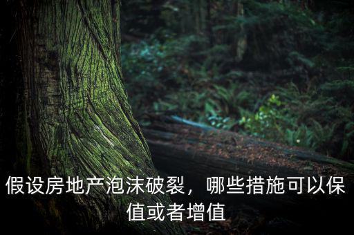 假設(shè)房地產(chǎn)泡沫破裂，哪些措施可以保值或者增值