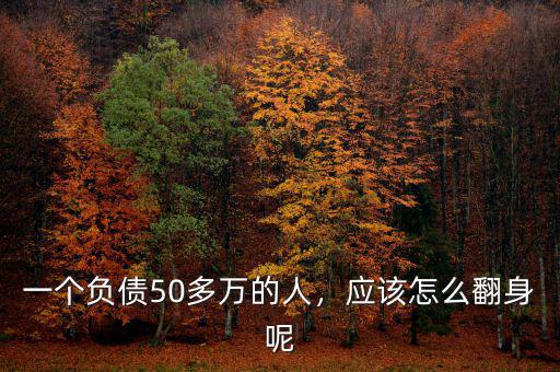 一個負債50多萬的人，應(yīng)該怎么翻身呢