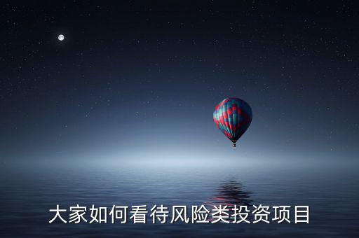大家如何看待風險類投資項目