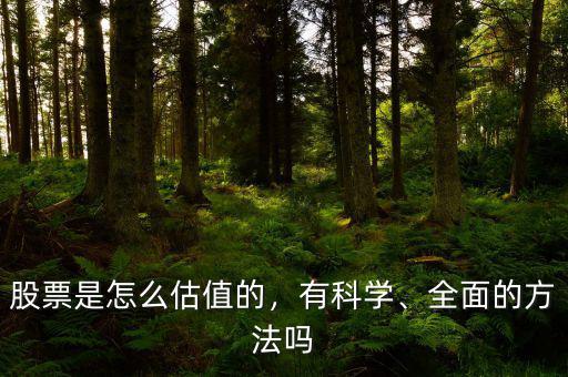 股票是怎么估值的，有科學(xué)、全面的方法嗎