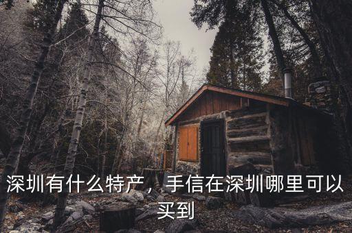 深圳有什么特產(chǎn)，手信在深圳哪里可以買到
