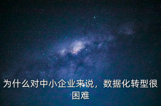 為什么對(duì)中小企業(yè)來(lái)說(shuō)，數(shù)據(jù)化轉(zhuǎn)型很困難