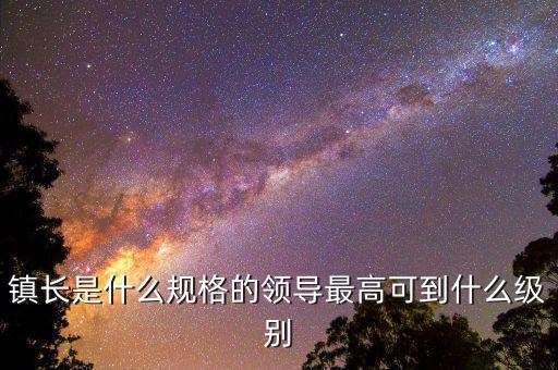 鎮(zhèn)長是什么規(guī)格的領(lǐng)導最高可到什么級別