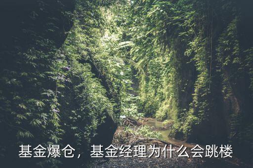 基金爆倉(cāng)，基金經(jīng)理為什么會(huì)跳樓