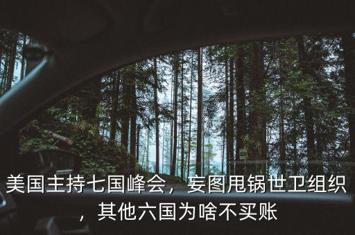 美國(guó)主持七國(guó)峰會(huì)，妄圖甩鍋世衛(wèi)組織，其他六國(guó)為啥不買(mǎi)賬