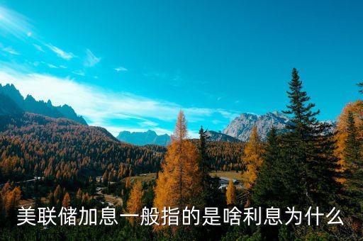 美聯儲加息是指什么,美聯儲加息是什么意思