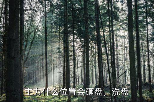 主力什么位置會(huì)砸盤，洗盤