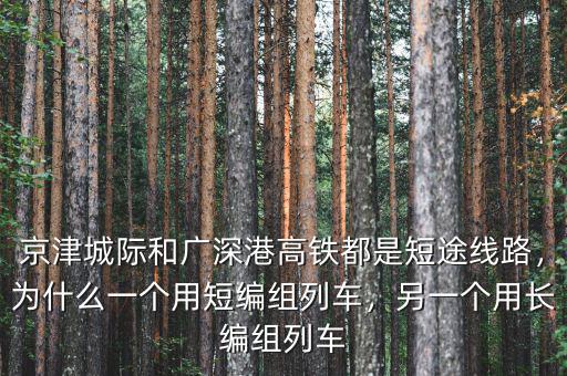 京津城際和廣深港高鐵都是短途線路，為什么一個用短編組列車，另一個用長編組列車