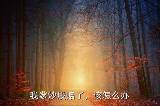 我爹炒股賠了，該怎么辦