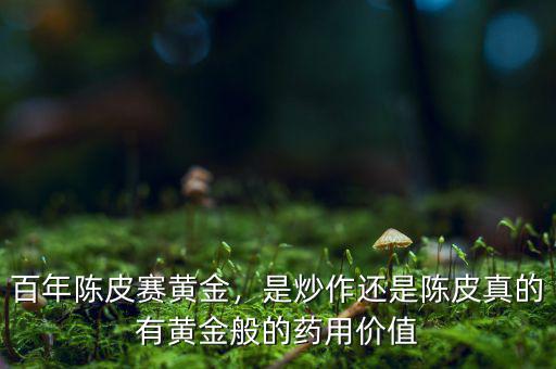百年陳皮賽黃金，是炒作還是陳皮真的有黃金般的藥用價(jià)值