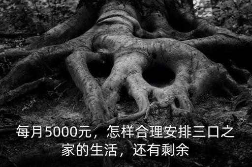 每月5000元，怎樣合理安排三口之家的生活，還有剩余