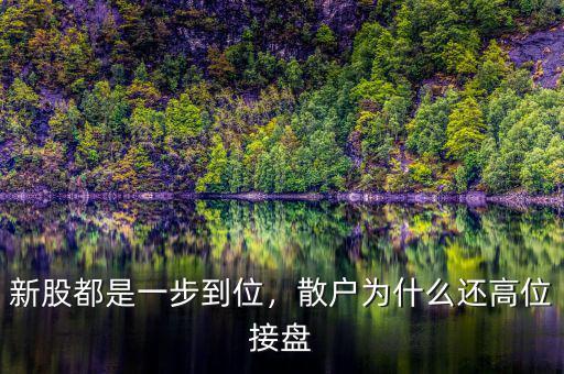 新股都是一步到位，散戶為什么還高位接盤