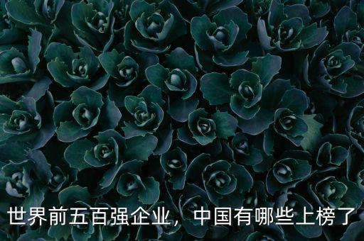世界前五百?gòu)?qiáng)企業(yè)，中國(guó)有哪些上榜了