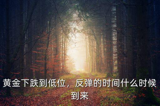 黃金下跌到低位，反彈的時間什么時候到來
