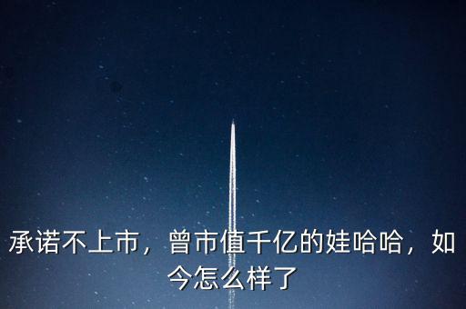 承諾不上市，曾市值千億的娃哈哈，如今怎么樣了
