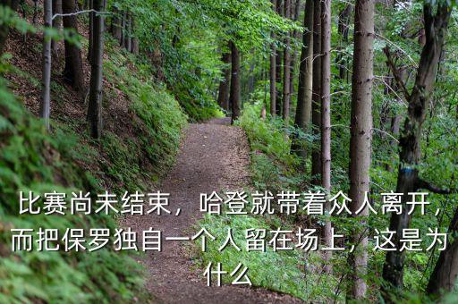 比賽尚未結(jié)束，哈登就帶著眾人離開，而把保羅獨自一個人留在場上，這是為什么