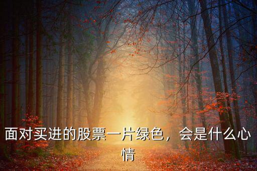 面對(duì)買進(jìn)的股票一片綠色，會(huì)是什么心情