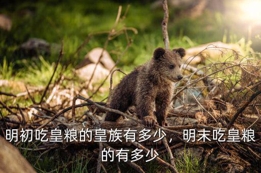 明初吃皇糧的皇族有多少，明末吃皇糧的有多少