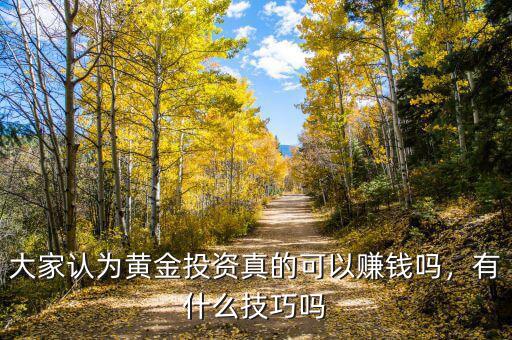 大家認(rèn)為黃金投資真的可以賺錢嗎，有什么技巧嗎