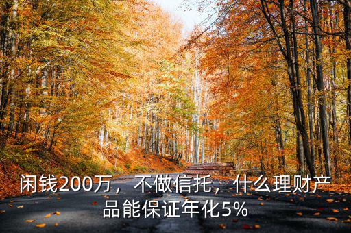 閑錢200萬，不做信托，什么理財產(chǎn)品能保證年化5%