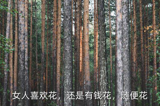 女人喜歡花，還是有錢(qián)花，隨便花