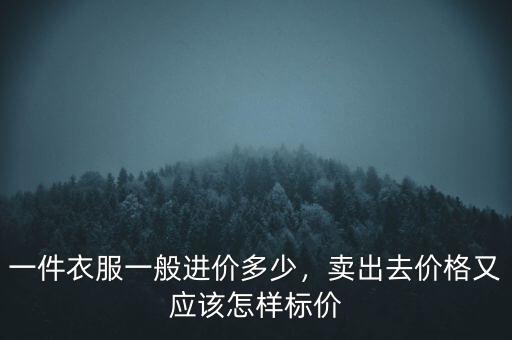一件衣服一般進(jìn)價(jià)多少，賣出去價(jià)格又應(yīng)該怎樣標(biāo)價(jià)