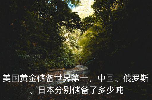 美國黃金儲備世界第一，中國、俄羅斯、日本分別儲備了多少噸