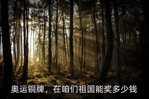 奧運(yùn)銅牌，在咱們祖國(guó)能獎(jiǎng)多少錢