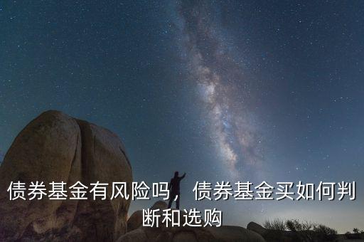 債券基金有風(fēng)險嗎，債券基金買如何判斷和選購