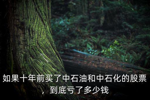 如果十年前買了中石油和中石化的股票，到底虧了多少錢