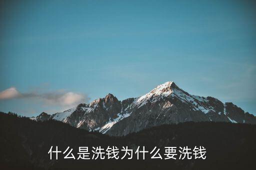 什么是洗錢(qián)為什么要洗錢(qián)