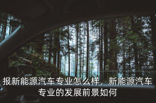 報新能源汽車專業(yè)怎么樣，新能源汽車專業(yè)的發(fā)展前景如何