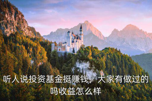 聽人說投資基金挺賺錢，大家有做過的嗎收益怎么樣