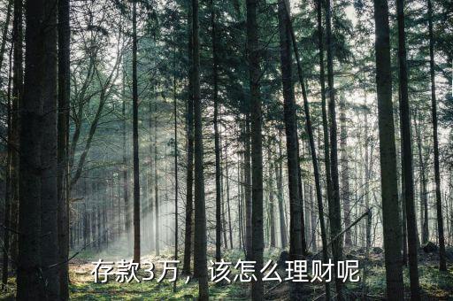 存款3萬，該怎么理財(cái)呢