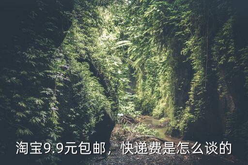 淘寶9.9元包郵，快遞費(fèi)是怎么談的