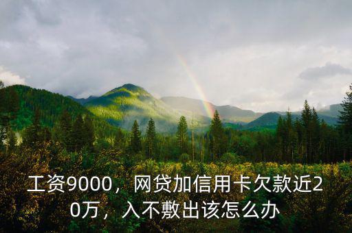 工資9000，網(wǎng)貸加信用卡欠款近20萬，入不敷出該怎么辦