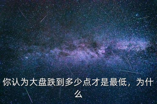 你認為大盤跌到多少點才是最低，為什么